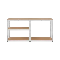 Regał metalowy magazynowy 180x90x40 srebrny Rebel