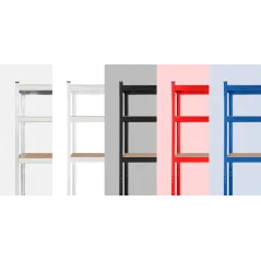 Regał metalowy magazynowy 180x90x40 srebrny Rebel