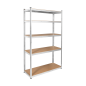 Regał metal magazynowy 205x120x45 srebrny Rebel