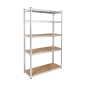 Regał metalowy magazynowy 205x120x45 srebrny Rebel Regał metalowy magazynowy 205x120x45 srebrny Rebel