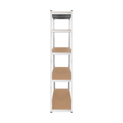 Regał metal magazynowy 205x120x45 srebrny Rebel