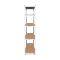 Regał metal magazynowy 205x120x45 srebrny Rebel
