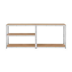 Regał metal magazynowy 205x120x45 srebrny Rebel