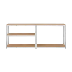 Regał metal magazynowy 205x120x45 srebrny Rebel