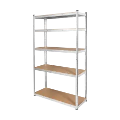 Regał metalowy magazynowy 205x120x45 srebrny Rebel