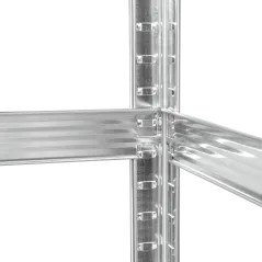 Regał metalowy magazynowy 205x120x45 srebrny Rebel