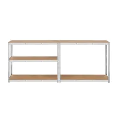 Regał metalowy magazynowy 205x120x45 srebrny Rebel