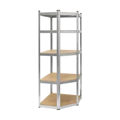 Regał metalowy magazynowy narożny 180x40x70 srebrny Rebel