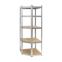 Regał magazynowy narożny 180x40x70 srebrny Rebel