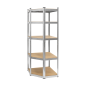Regał magazynowy narożny 180x40x70 srebrny Rebel