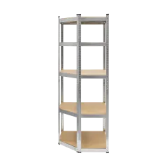 Regał magazynowy narożny 180x40x70 srebrny Rebel