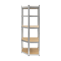 Regał magazynowy narożny 180x40x70 srebrny Rebel