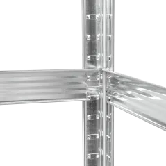 Regał magazynowy narożny 180x40x70 srebrny Rebel