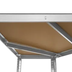 Regał magazynowy narożny 180x40x70 srebrny Rebel