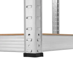 Regał magazynowy narożny 180x40x70 srebrny Rebel