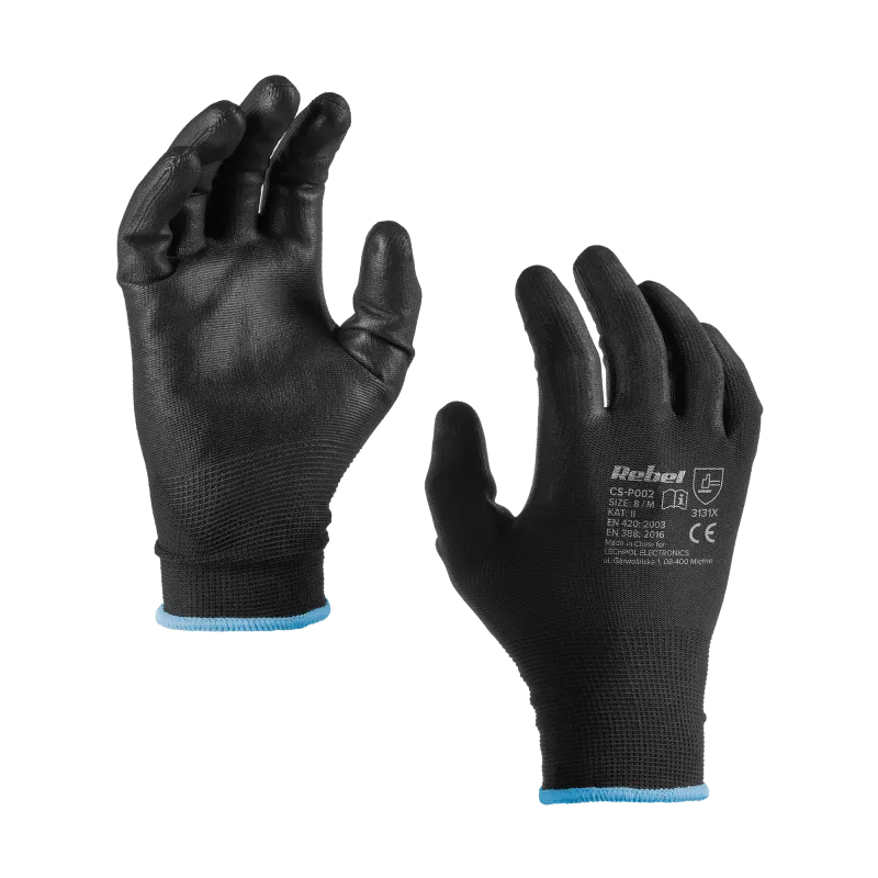 Rękawice robocze poliuretanowe CS-P002 r.9 M (12kpl.) Rękawice robocze poliuretanowe CS-P002 r.9 M (12kpl.)