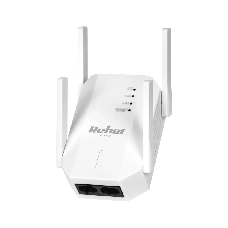 Repeater - wzmacniacz sieci bezprzewodowej 2.4+5 GHz Rebel Repeater - wzmacniacz sieci bezprzewodowej 2.4+5 GHz Rebel