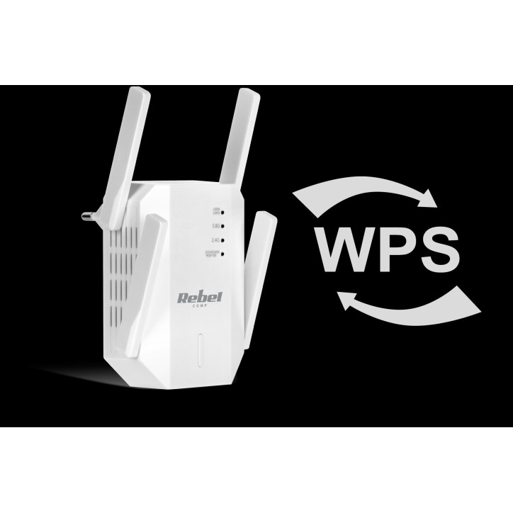 Repeater - wzmacniacz sieci bezprzewodowej 2.4+5 GHz Rebel Repeater - wzmacniacz sieci bezprzewodowej 2.4+5 GHz Rebel