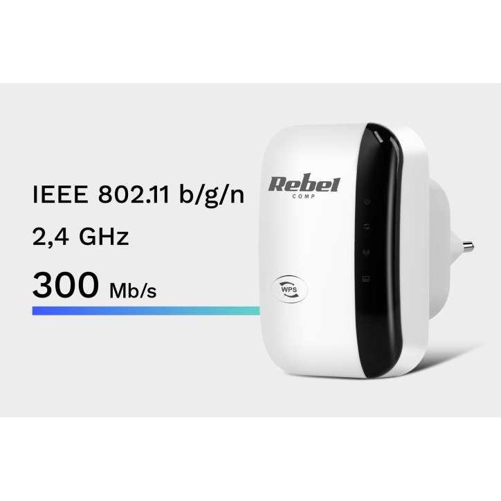 Repeater - wzmacniacz sieci bezprzewodowej Rebel Repeater - wzmacniacz sieci bezprzewodowej Rebel