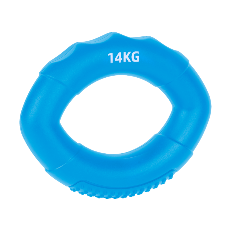 Silikonowy ściskacz do rąk do rehabilitacji rąk, 0 - 14 kg , niebieski , REBEL ACTIVE