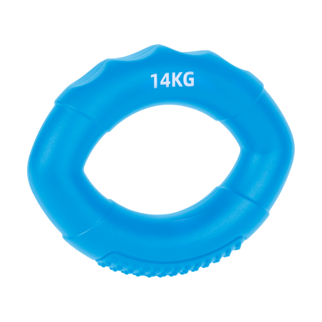 Silikonowy ściskacz do rąk do rehabilitacji rąk, 0 - 14 kg , niebieski , REBEL ACTIVE