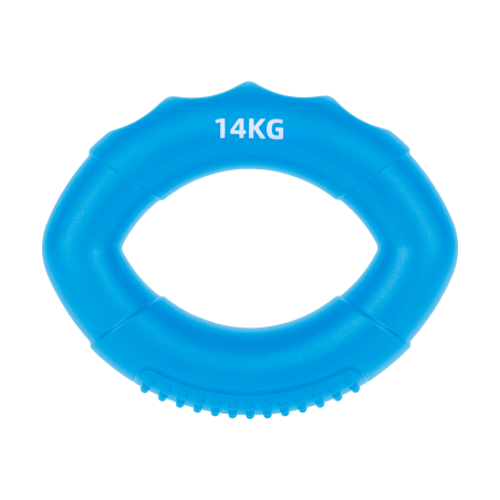 Silikonowy ściskacz do rehabilitacji rąk, 0 - 14 kg , niebieski , REBEL ACTIVE