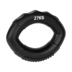 Silikonowy ściskacz do rąk do rehabilitacji rąk, 0 - 27 kg , czarny , REBEL ACTIVE