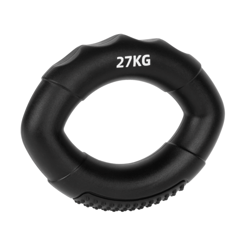 Silikonowy ściskacz do rąk do rehabilitacji rąk, 0 - 27 kg , czarny , REBEL ACTIVE