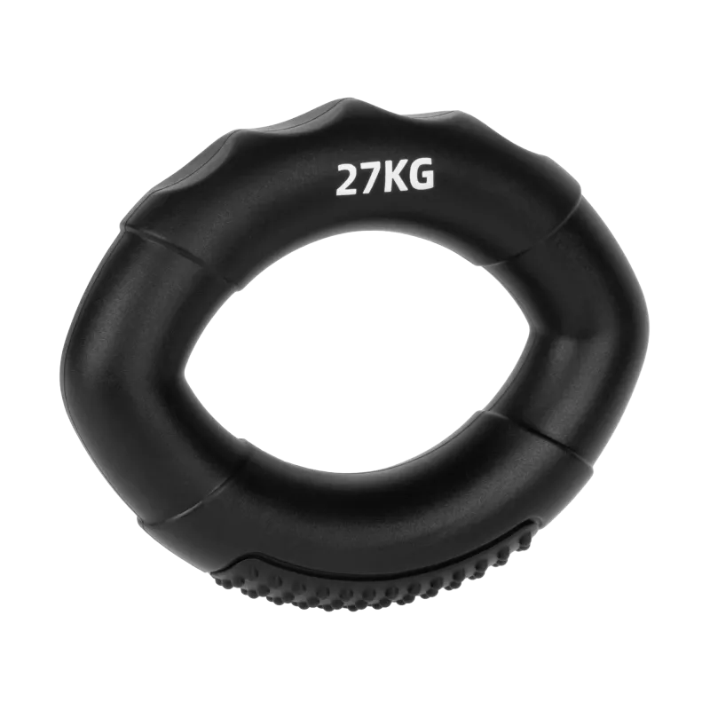 Silikonowy ściskacz do rehabilitacji rąk, 0 - 27 kg , czarny , REBEL ACTIVE