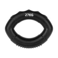Silikonowy ściskacz do rehabilitacji rąk, 0 - 27 kg , czarny , REBEL ACTIVE