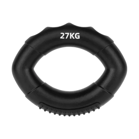 Silikonowy ściskacz do rehabilitacji rąk, 0 - 27 kg , czarny , REBEL ACTIVE