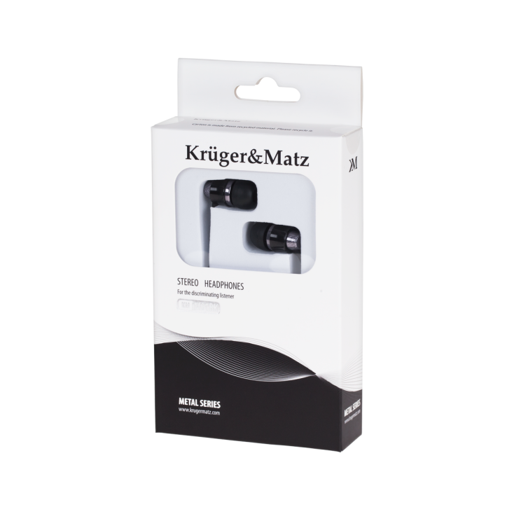 Słuchawki dokanałowe Kruger&Matz KMM01BK Słuchawki dokanałowe Kruger&Matz KMM01BK