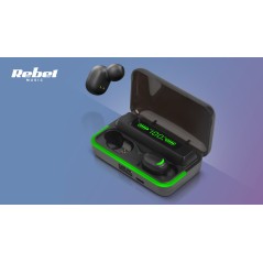 Słuchawki bezprzewodowe dokanałowe z powerbank Rebel SN-E10