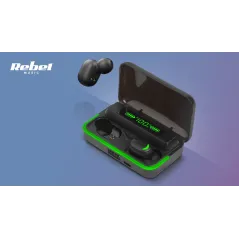 Słuchawki bezprzewodowe dokanałowe z powerbank Rebel SN-E10