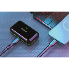 Słuchawki bezprzewodowe dokanałowe z powerbank Rebel SN-E10