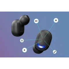 Słuchawki bezprzewodowe dokanałowe z powerbank Rebel SN-E10