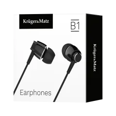 Słuchawki dokanałowe z mikrofonem Kruger&Matz B1 czarne