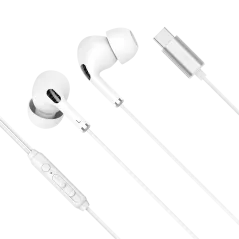 Słuchawki dokanałowe z mikrofonem na USB-C Kruger&Matz C1 białe