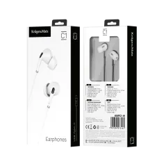 Słuchawki dokanałowe z mikrofonem na USB-C Kruger&Matz C1 białe