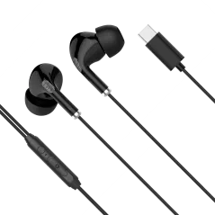 Słuchawki dokanałowe z mikrofonem na USB-C Kruger&Matz C1 czarne
