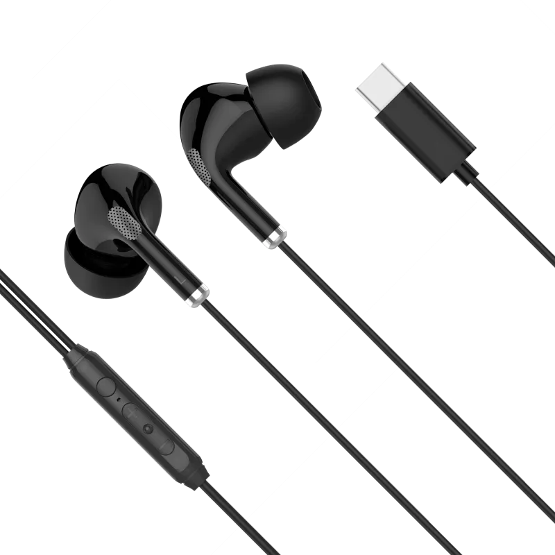 Słuchawki dokanałowe z mikrofonem na USB-C Kruger&Matz C1 czarne Słuchawki dokanałowe z mikrofonem na USB-C Kruger&Matz C1 czarne