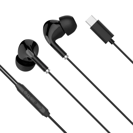 Słuchawki dokanałowe z mikrofonem na USB-C Kruger&Matz C1 czarne