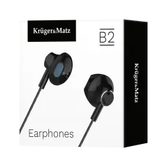 Słuchawki douszne z mikrofonem Kruger&Matz B2 czarne