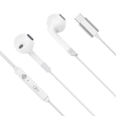 Słuchawki douszne z mikrofonem na USB-C Kruger&Matz C2 białe