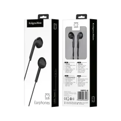 Słuchawki douszne z mikrofonem na USB-C Kruger&Matz C2 czarne