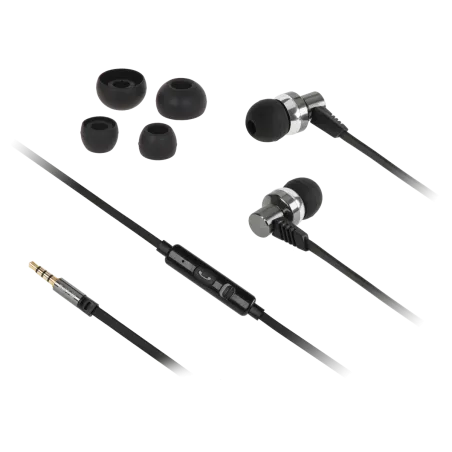 Słuchawki metalowe douszne M-Life Jack 3,5 z mikrofonem iphone/samsung