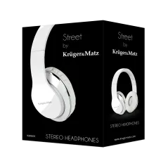 Słuchawki przewodowe nauszne Kruger&Matz model Street , kolor biały
