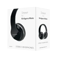 Słuchawki przewodowe nauszne Kruger&Matz model Street , kolor czarny