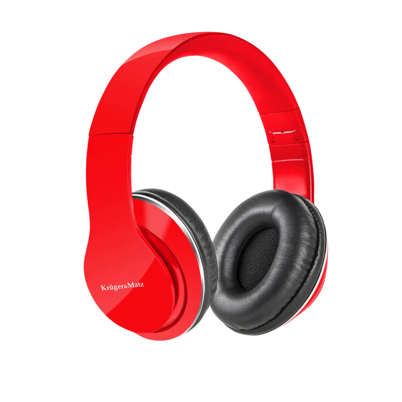 Słuchawki przewodowe nauszne Kruger&Matz model Street , kolor czerwony