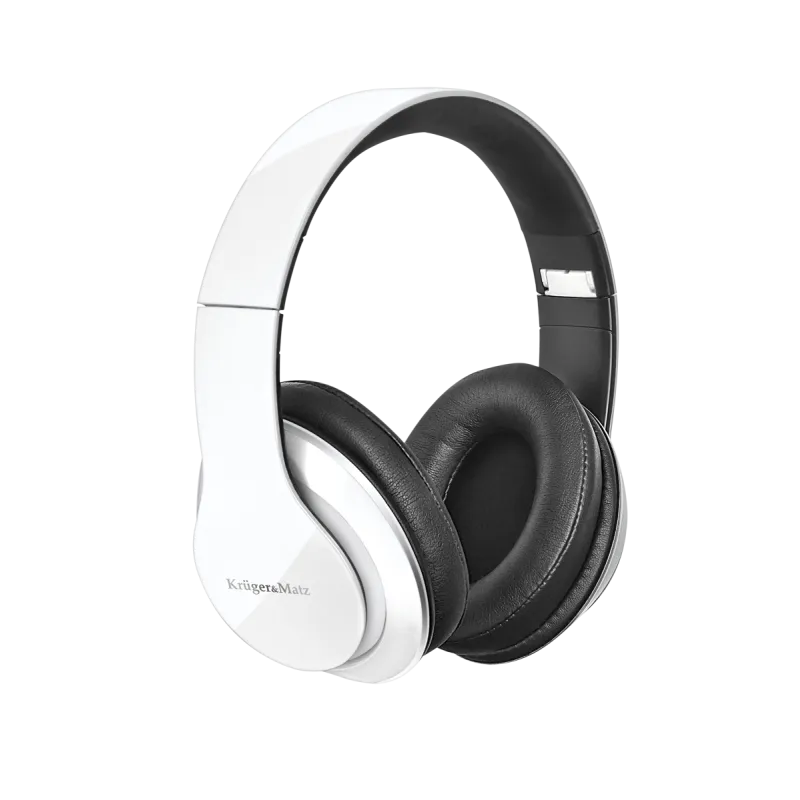 Słuchawki przewodowe nauszne Kruger&Matz model Street 2 Power Bass, kolor biały